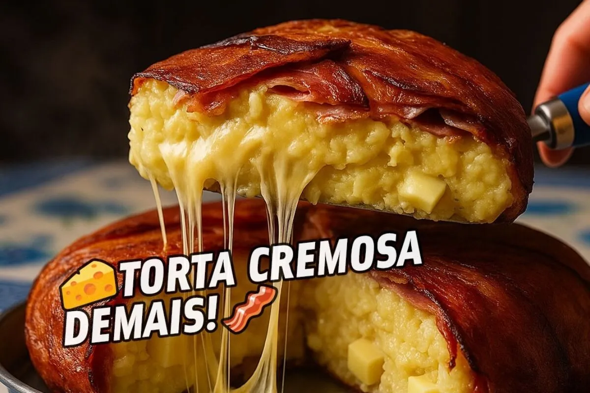 Torta de batata com queijo e bacon: irresistível e cremosa p