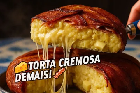 Torta de batata com queijo e bacon: irresistível e cremosa p