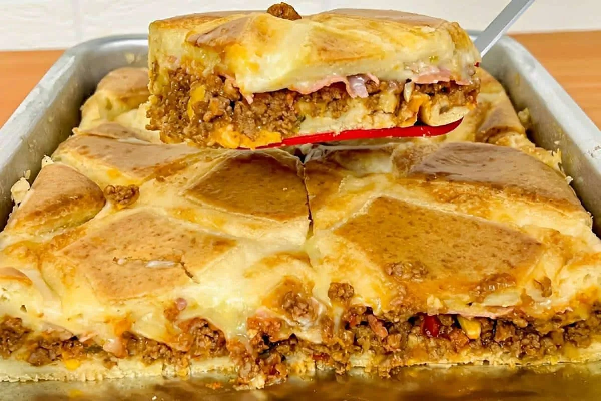 Torta de carne moída de liquidificador um lanche simples e d