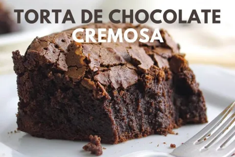 Torta de chocolate cremosa e deliciosa, daquelas de comer at