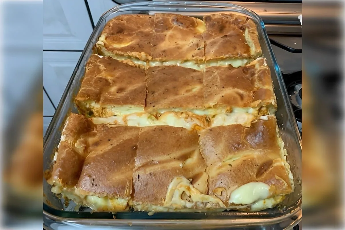 Torta de frango com requeijão e muçarela feita no liquidific