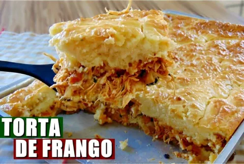 Torta de frango de liquidificador um lanche delicioso para s
