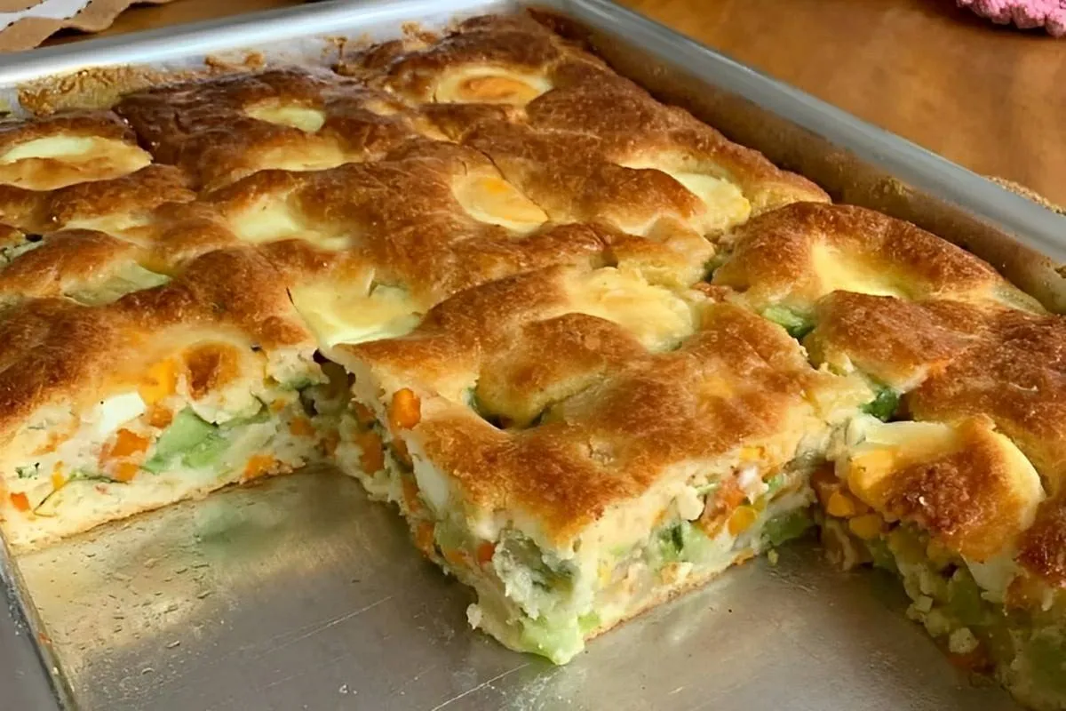 Torta de legumes de liquidificador de um jeito prático uma o