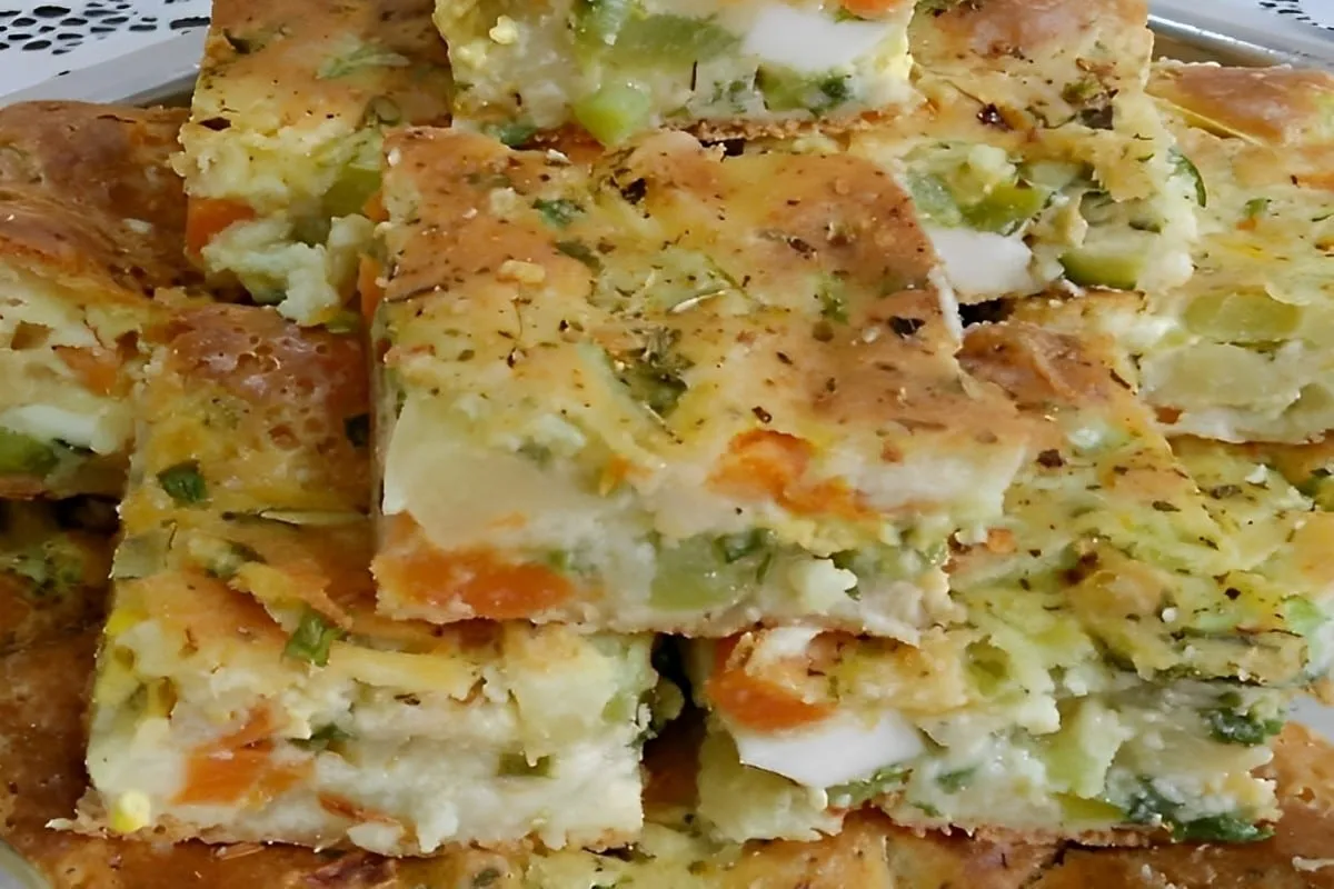 Torta de legumes feita no liquidificador as crianças adoram