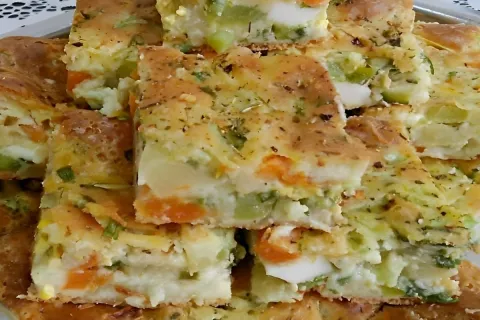 Torta de legumes feita no liquidificador as crianças adoram 