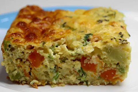 Torta de legumes sem farinha feita à mão muito leve e delici