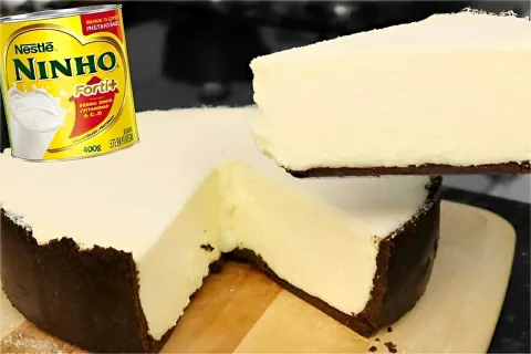 Torta de leite ninho para o natal usando poucos ingredientes