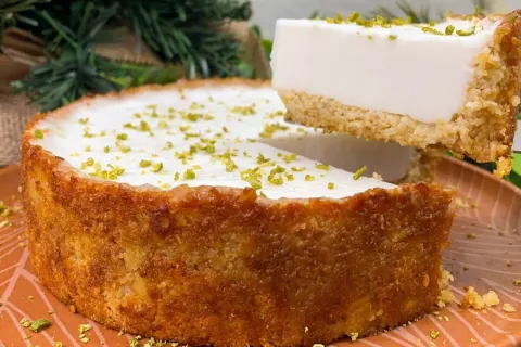 Torta de limão sem açúcar feita também sem leite e sem glúte