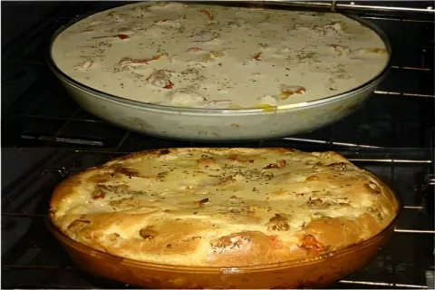 Torta de liquidificador assada no forno muito fácil é só bat