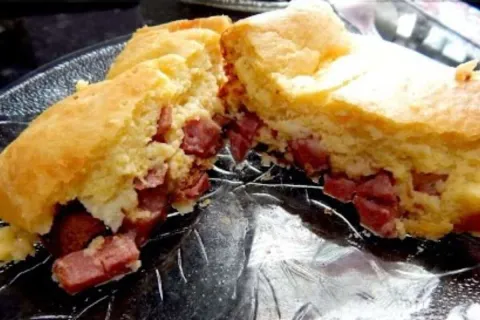 Torta de milho e calabresa feita no liquidificador, prática 