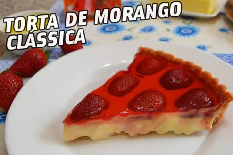 Torta de morango de padaria espetacular, com um segredo para