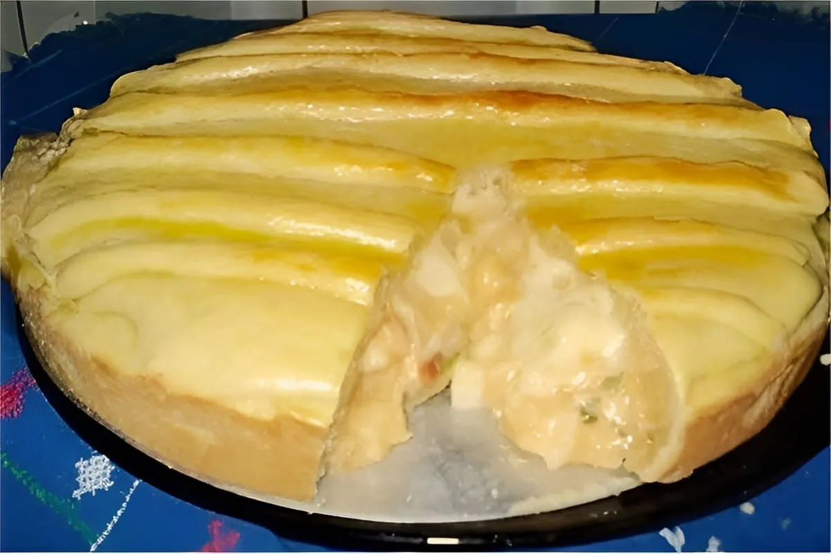 Torta de palmito com massa de empada um empadão delicioso e