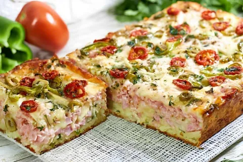 Torta de presunto e queijo um lanche rápido e prático para f