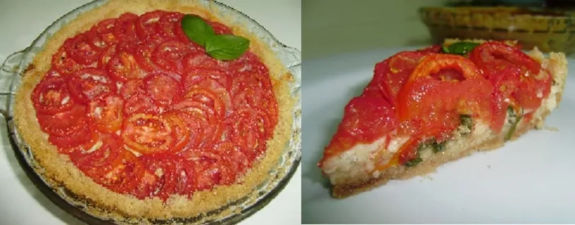 Torta de Queijo Branco com Tomates