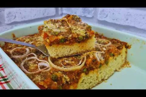 Torta de sardinha de liquidificador com uma massa muito fofi