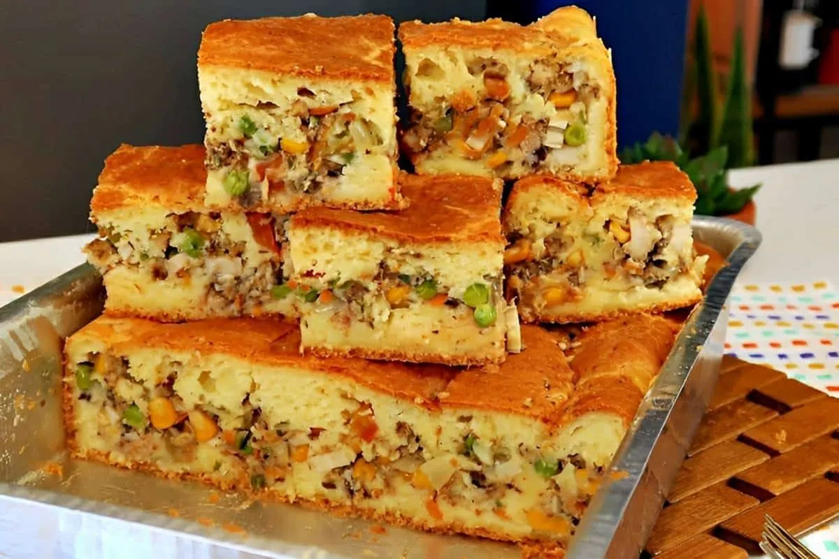 Torta de sardinha igual vovó fazia quando eu era criança uma