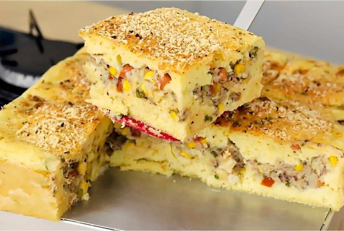 Torta de sardinha simples e rápida feita no liquidificador e