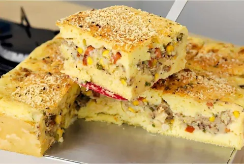 Torta de sardinha simples e rápida feita no liquidificador e