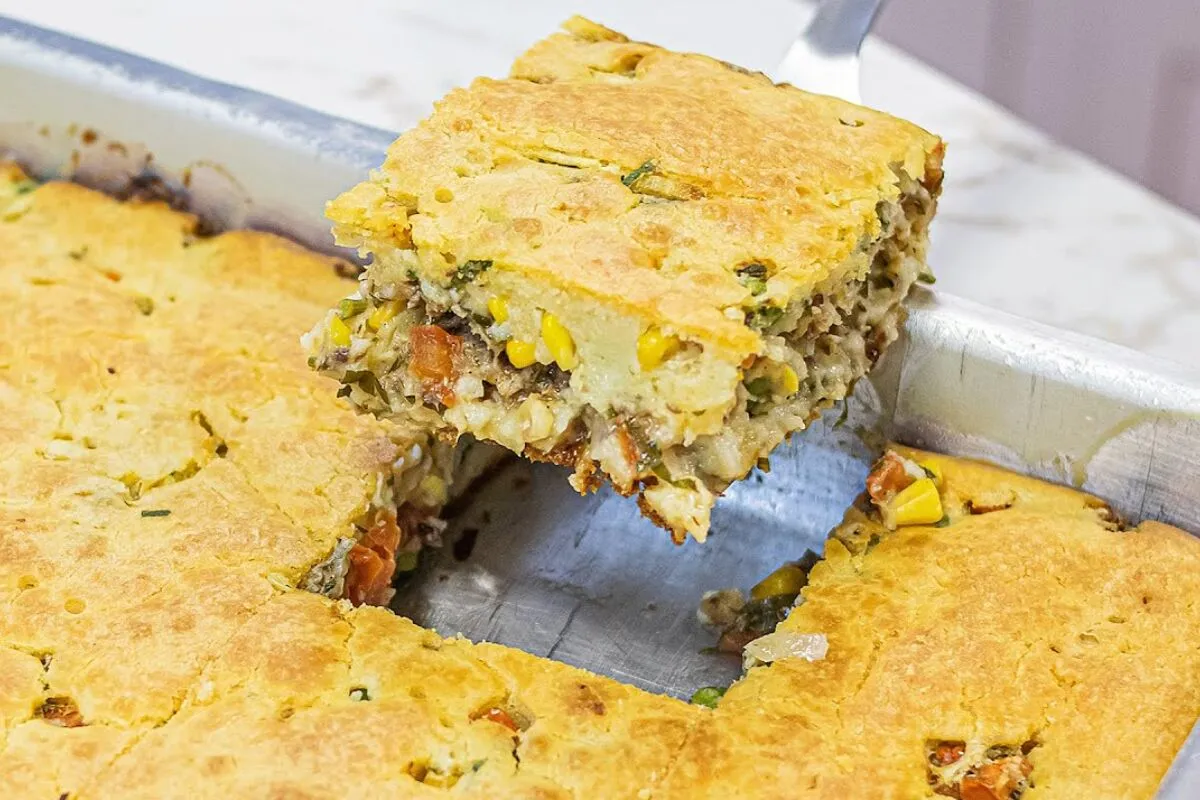 Torta de sardinha: uma receita fácil e prática com um rechei