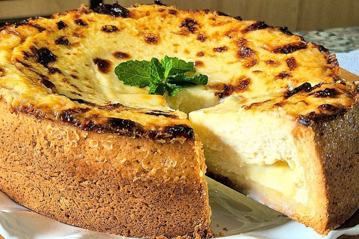 Torta doce de queijo: parece que sobremesa de doceria chique