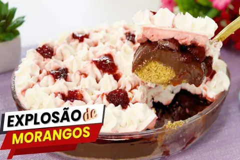 Torta explosão de morangos: a sobremesa mais perfeita de tod