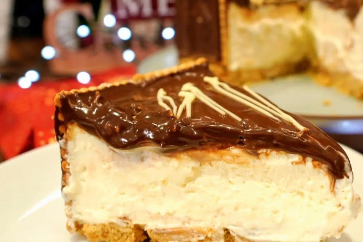 Torta holandesa cremosa com base de biscoito: um clássico qu