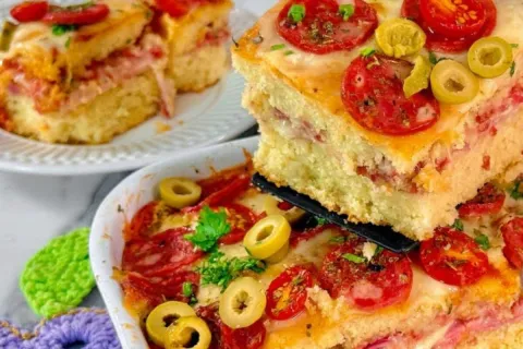 Torta pizza super prática e fácil de fazer perfeita para aqu