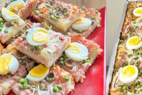 Torta portuguesa completa e super recheada: nem precisa pedi