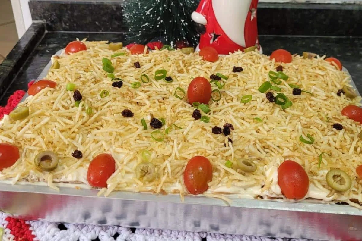 Torta salpicão de natal: uma novidade que tua família vai ad