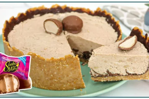 Torta sonho de valsa sem gelatina nem amido, sobremesa fácil