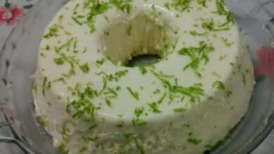 Pudim de limão de geladeira sem ovos e sem forno faz aí