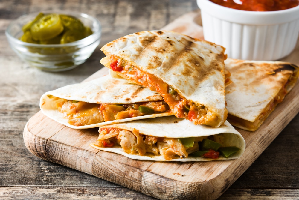 Lanche Rápido Quesadilla de Frango e Queijo