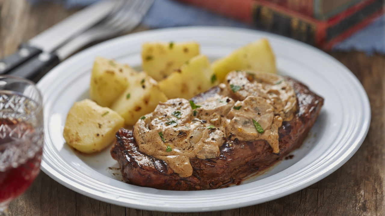 Bife com Creme de Batata