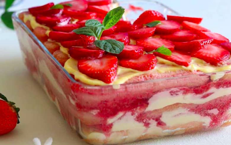 Torta de Morangos do paraíso vem aprender a fazer