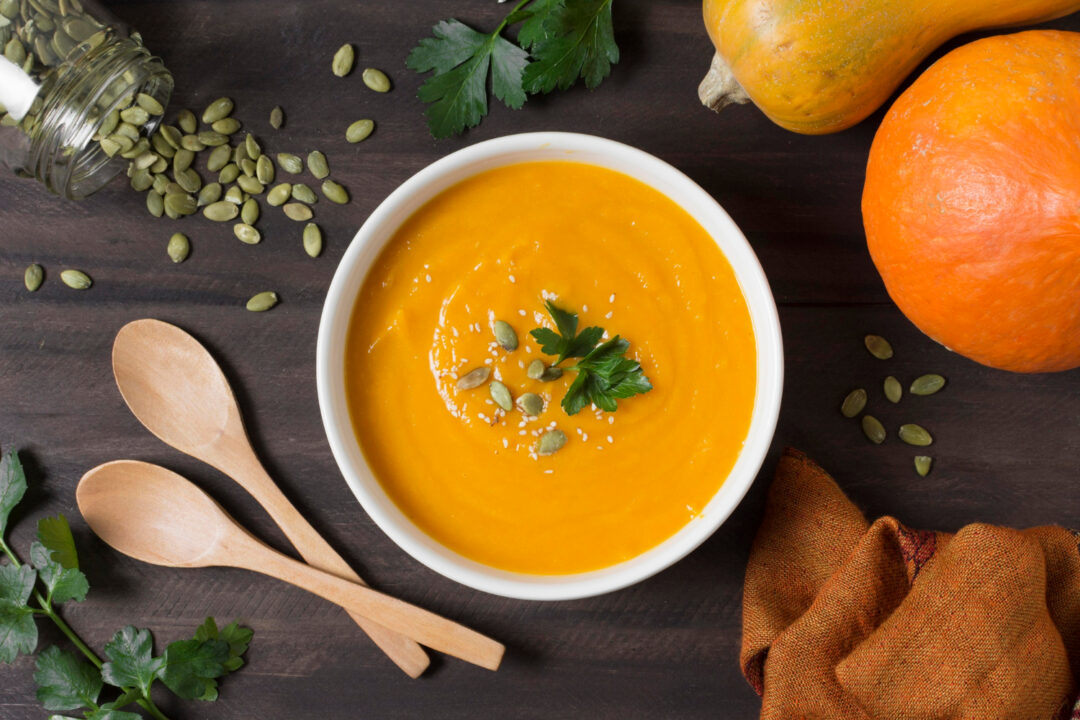 Caldo de Abóbora com Poucas Calorias e Muito Sabor