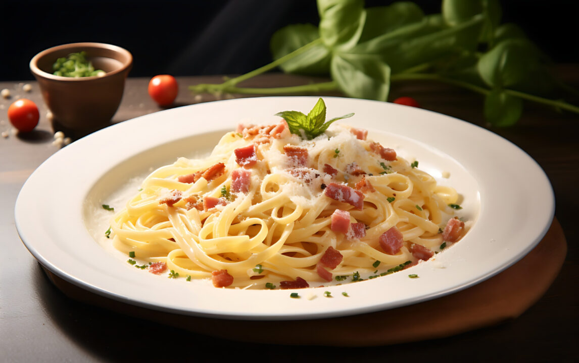 Macarrão à Carbonara Tradicional com Poucos Ingredientes