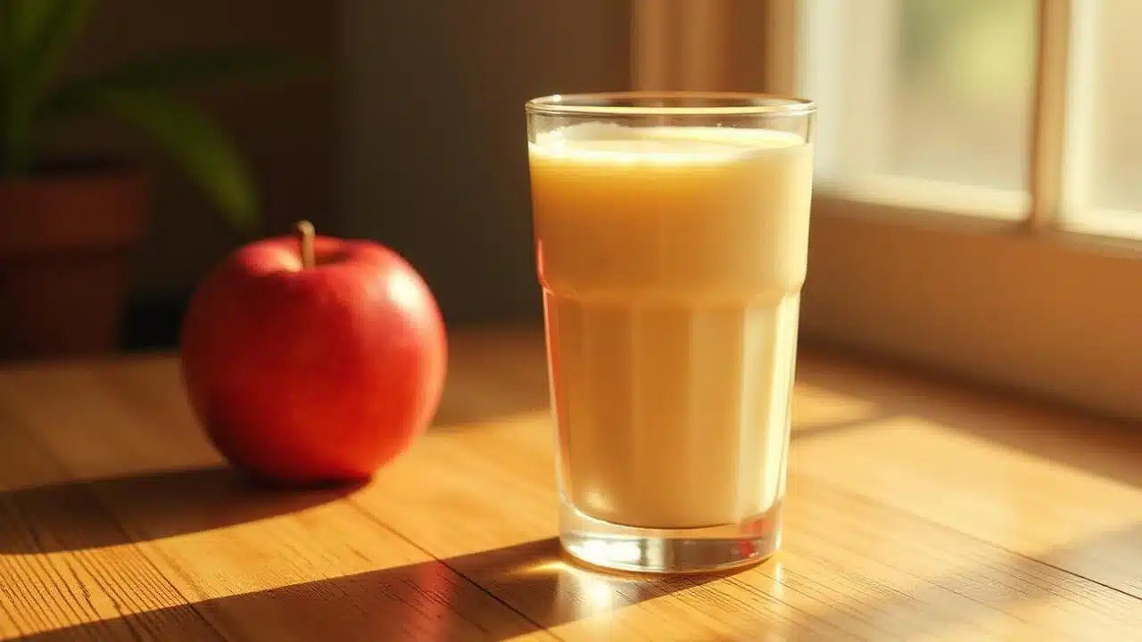 Suco de Maçã e Aveia Shake Receita Fácil e Saudável