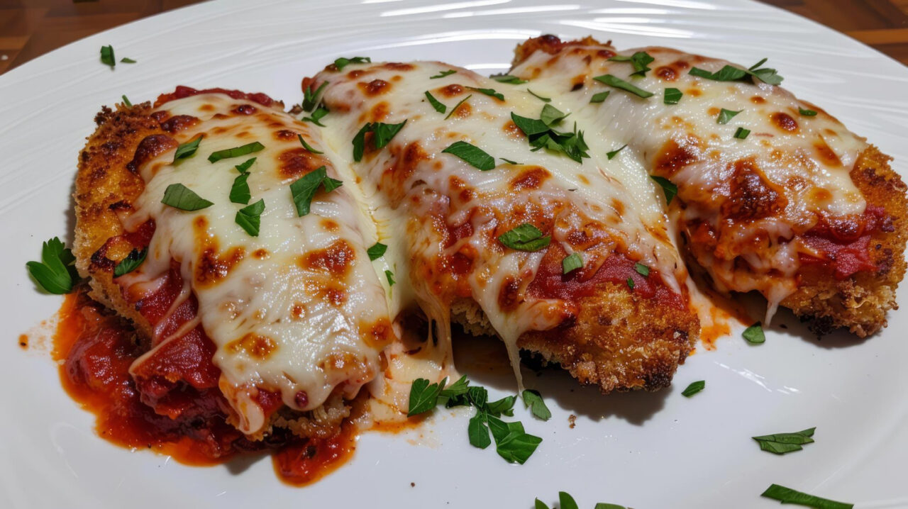 Frango à Parmegiana Simples com Muito Queijo!