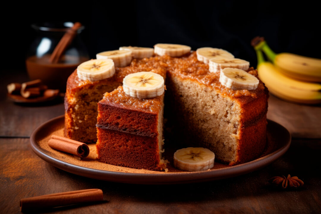 Receita de Bolo Fit de Banana com Aveia e Canela!