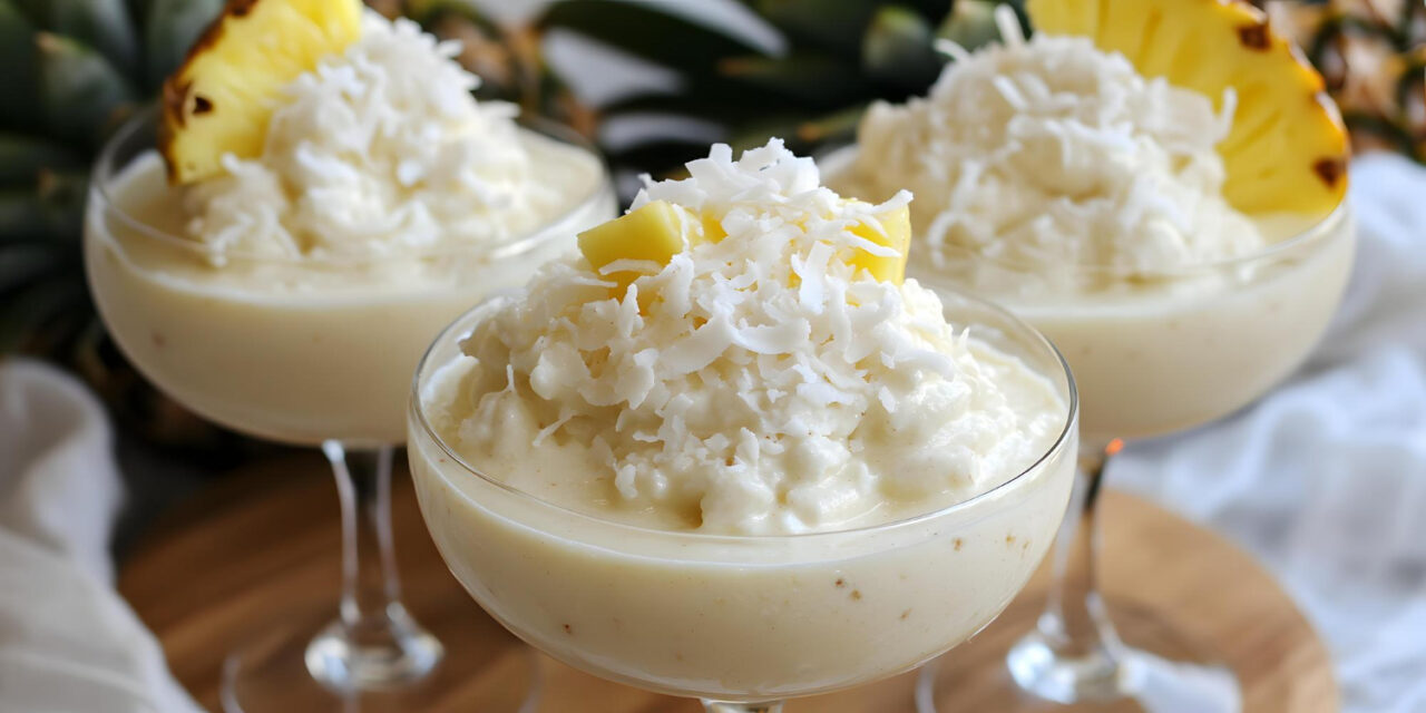 Mousse de coco cremoso que derrete na boca e traz o sabor doce das lembranças