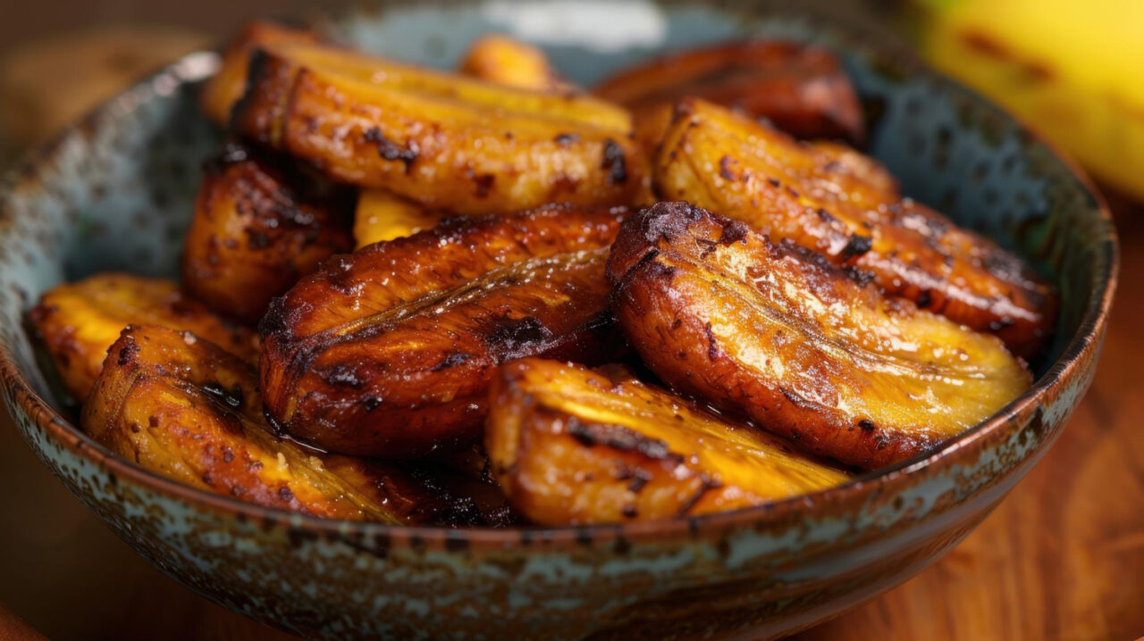 Banana da terra caramelizada com gostinho de casa de vó e calor de fogão à lenha