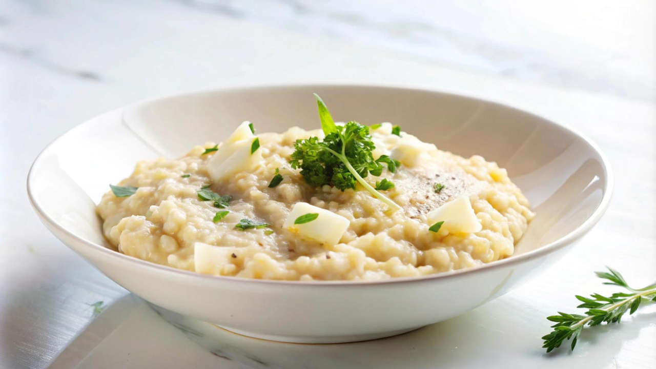 Risoto cremoso versátil e perfeito para jantares especiais ou do dia a dia