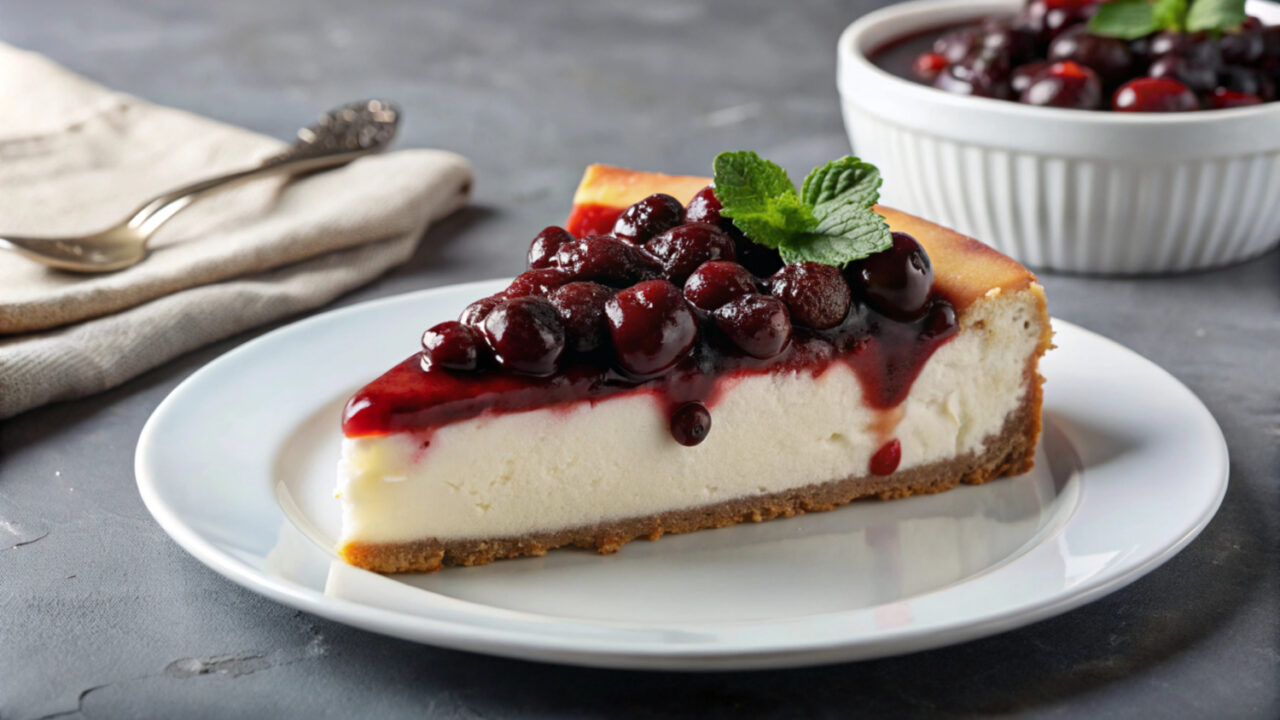Cheesecake com base crocante e recheio cremoso que derrete na boca