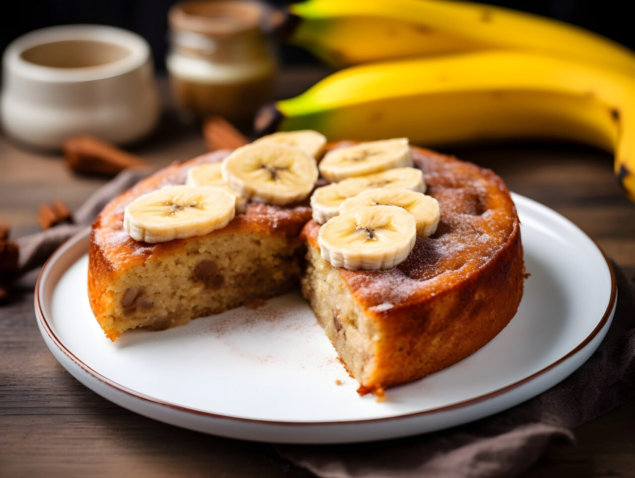 Bolo de banana com aveia 3 ingredientes com sabor de lanche de vó saudável
