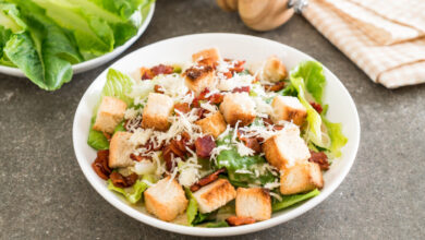 Salada Caesar Receita Clássica Americana Para Almoços e Jantares Especiais